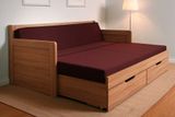 TANDEM KLASIK rozkladacia postel s 2 područkami oblé rohy
